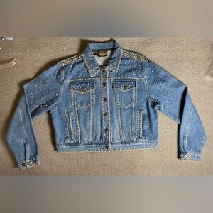 RARE Vintage Women’s Harley-Davidson Studded Rhinestone Denim Jacket